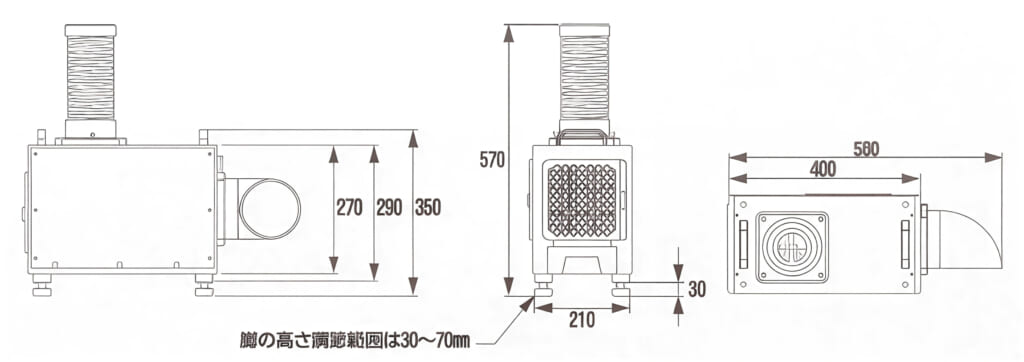 フォークリフトクーラー図面
